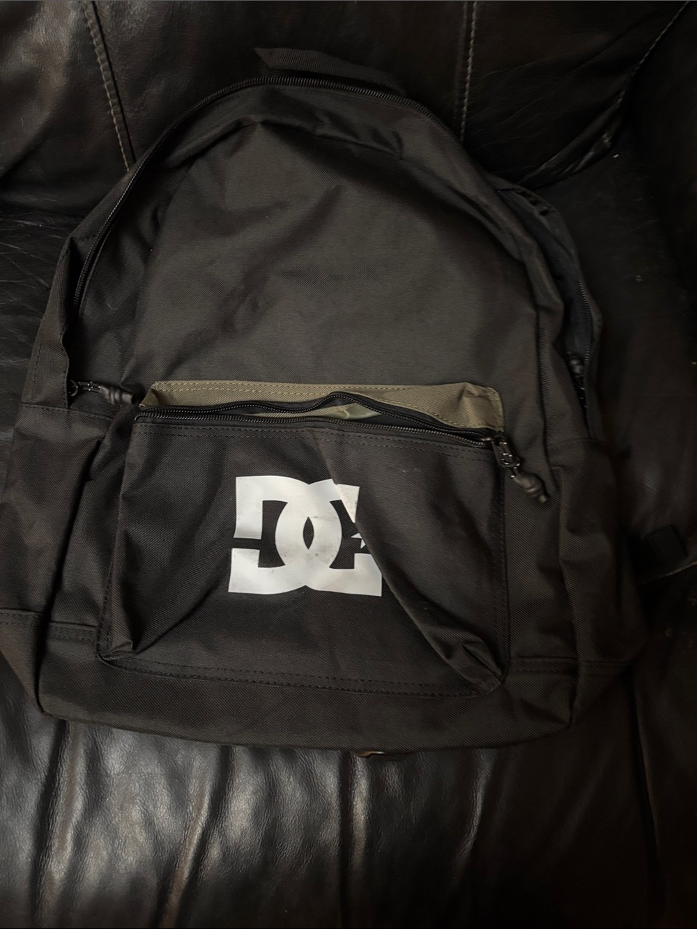 DC Black Backpack with White Logo